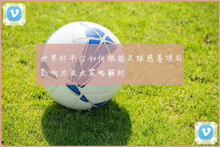 世界杯平台如何赋能足球慈善项目影响力放大策略解析